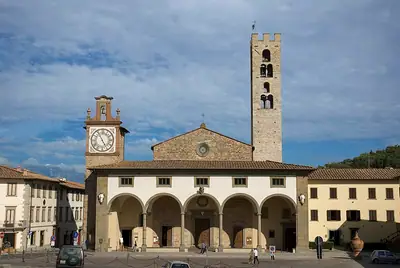הבזיליקה של Santa Maria dell’Impruneta, סמל העיירה שבה ניצבת הטירה; אין תמונה חופשית של הטירה עצמה