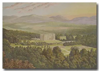 Drumlanrig Castle בתצלום מסביבות 1880