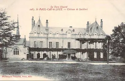 גלויה ישנה של Château de Scalibert בטארן