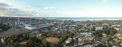 פנורמה של שרבורג במבט מ-Fort du Roule