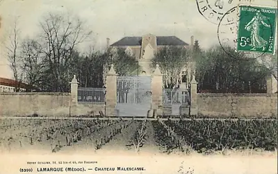 גלויה היסטורית של Château Malescasse ב-Lamarque, מתחילת המאה ה-20